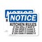 Signmission Kitchen Rules If You Spill It Wipe It If, 5 in W x Rectangle, Vinyl Decal OS-2PACK-NS-D-35-L-13908 - alternate 1